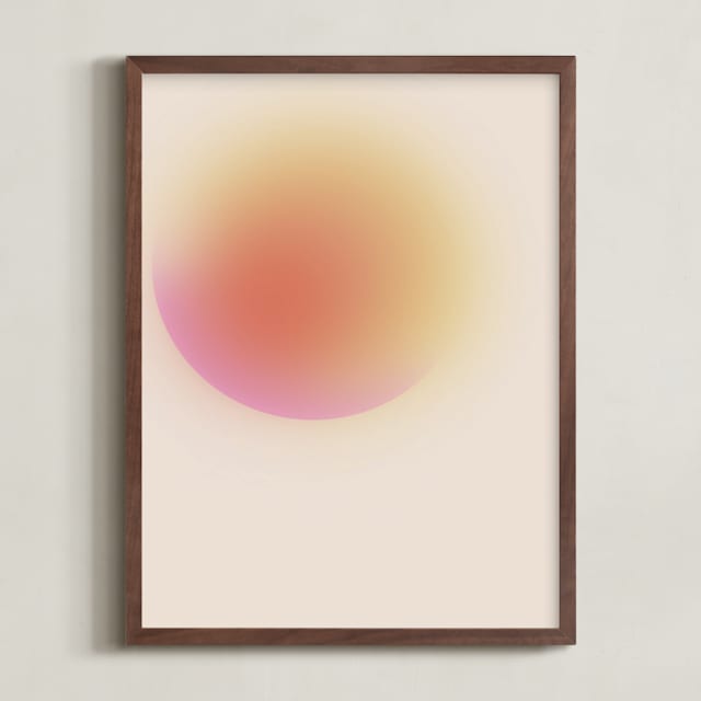 "new dawn" - Art Print in saffron by Maja Cunningham - Framed
