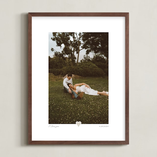 This is a beige photo art by Laura Hamm called With a Heart - Portrait.