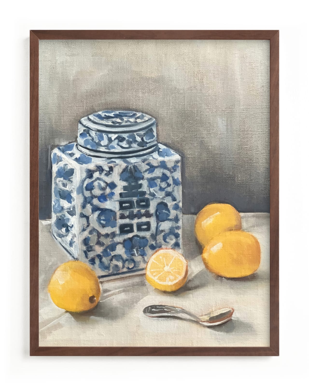 "Lemon Chinoiserie" - Open Edition Fine Art Print by Laura Udall Miller in beautiful frame options and a variety of sizes.