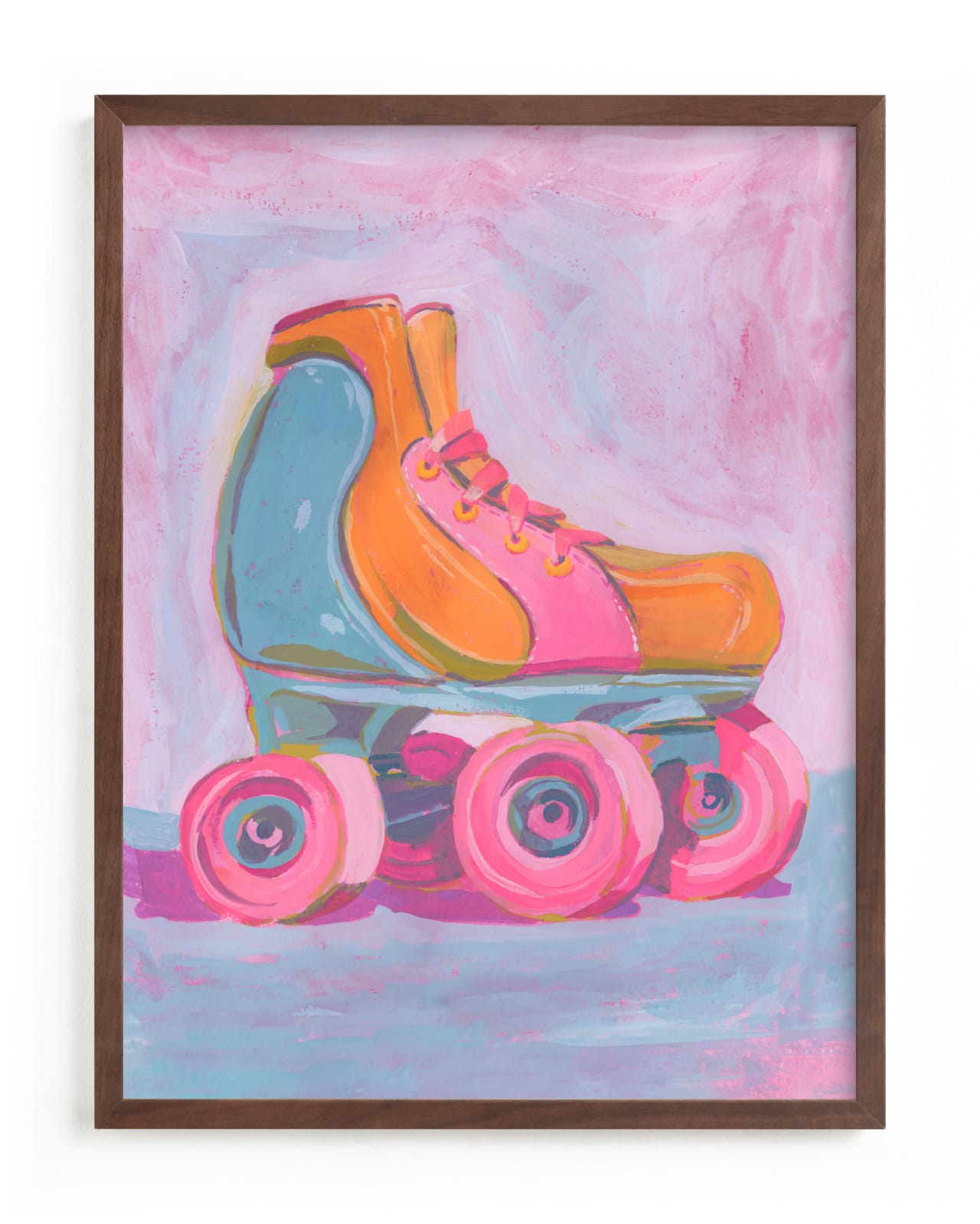 "Roller Skater Joy" - Limited Edition Art Print by Lucrecia Caporale in beautiful frame options and a variety of sizes.