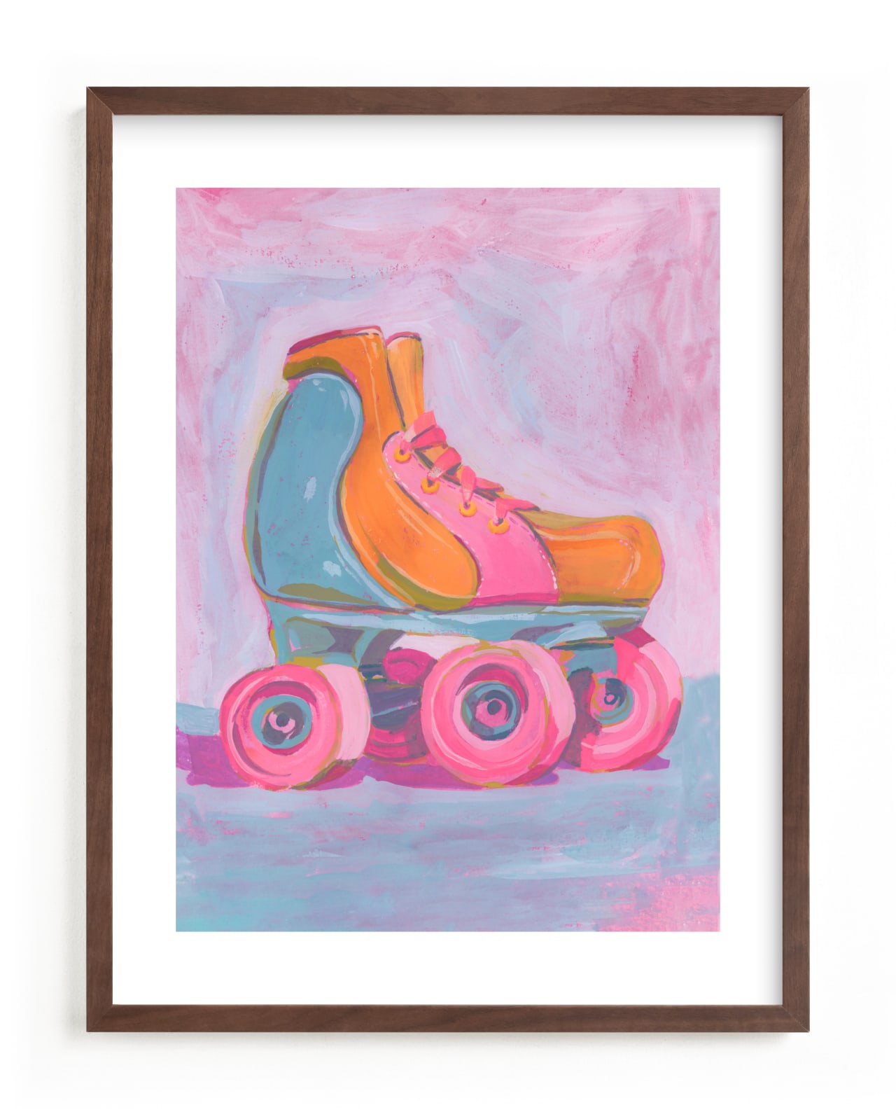 "Roller Skater Joy" - Limited Edition Art Print by Lucrecia Caporale in beautiful frame options and a variety of sizes.