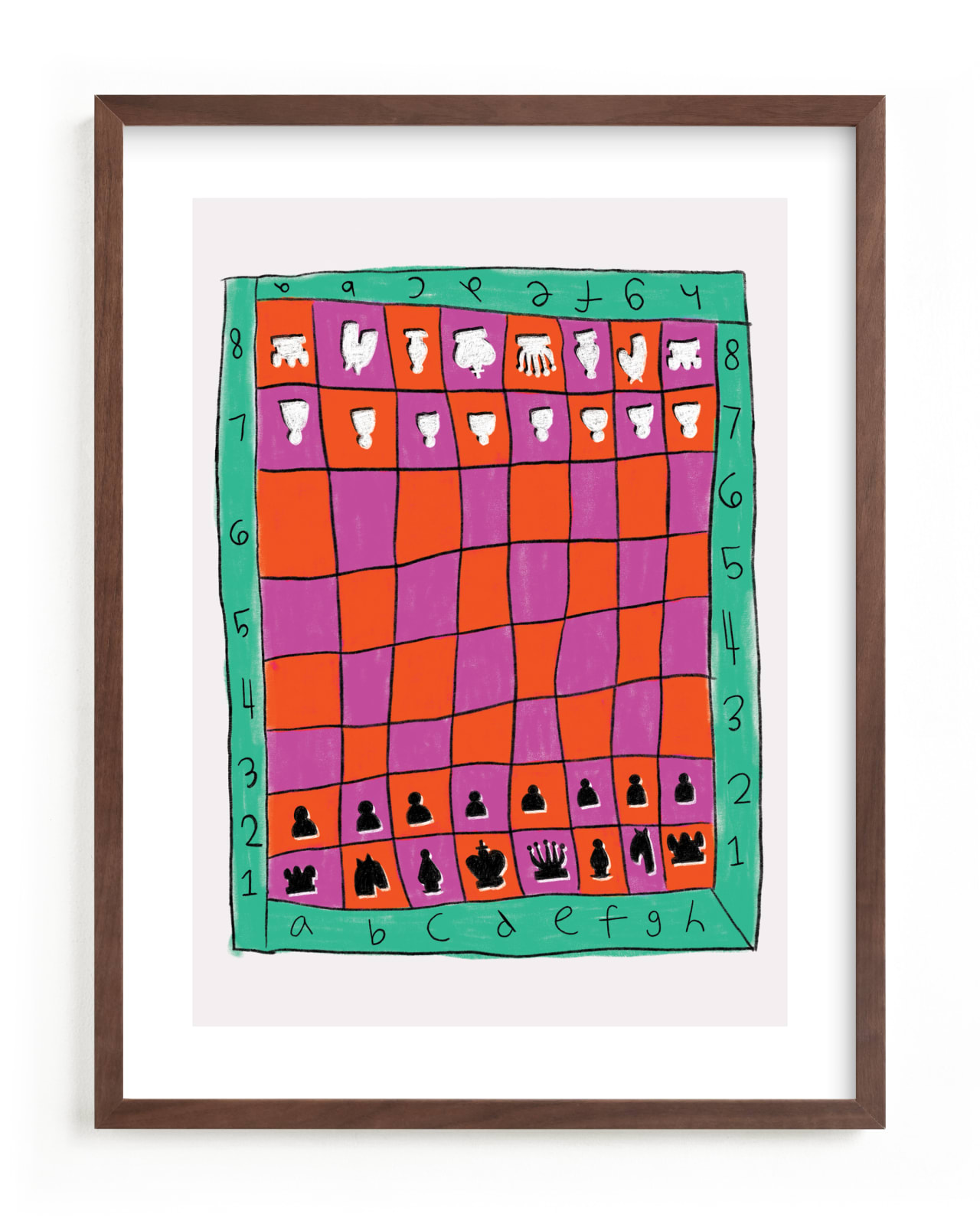 "Colorful Chess" - Limited Edition Art Print by Simona Camp in beautiful frame options and a variety of sizes.