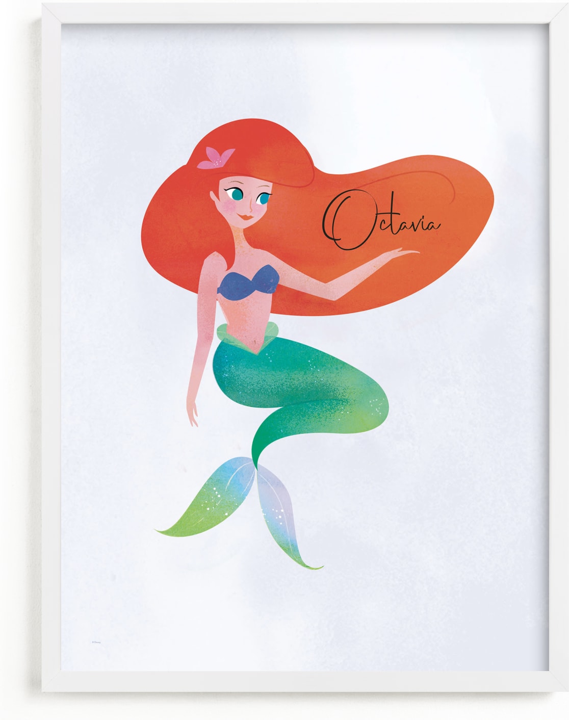 This is a colorful disney art by Lori Wemple called Under The Sea With Ariel from Disney's The Little Mermaid.
