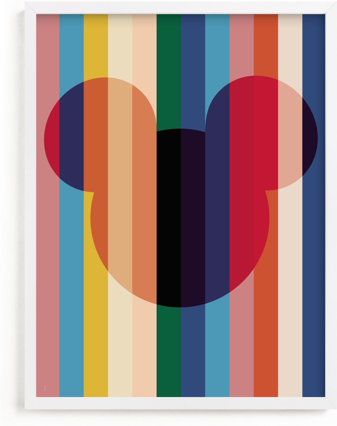 This is a blue disney art by Baumbirdy called Disney Mickey Bright Stripes.