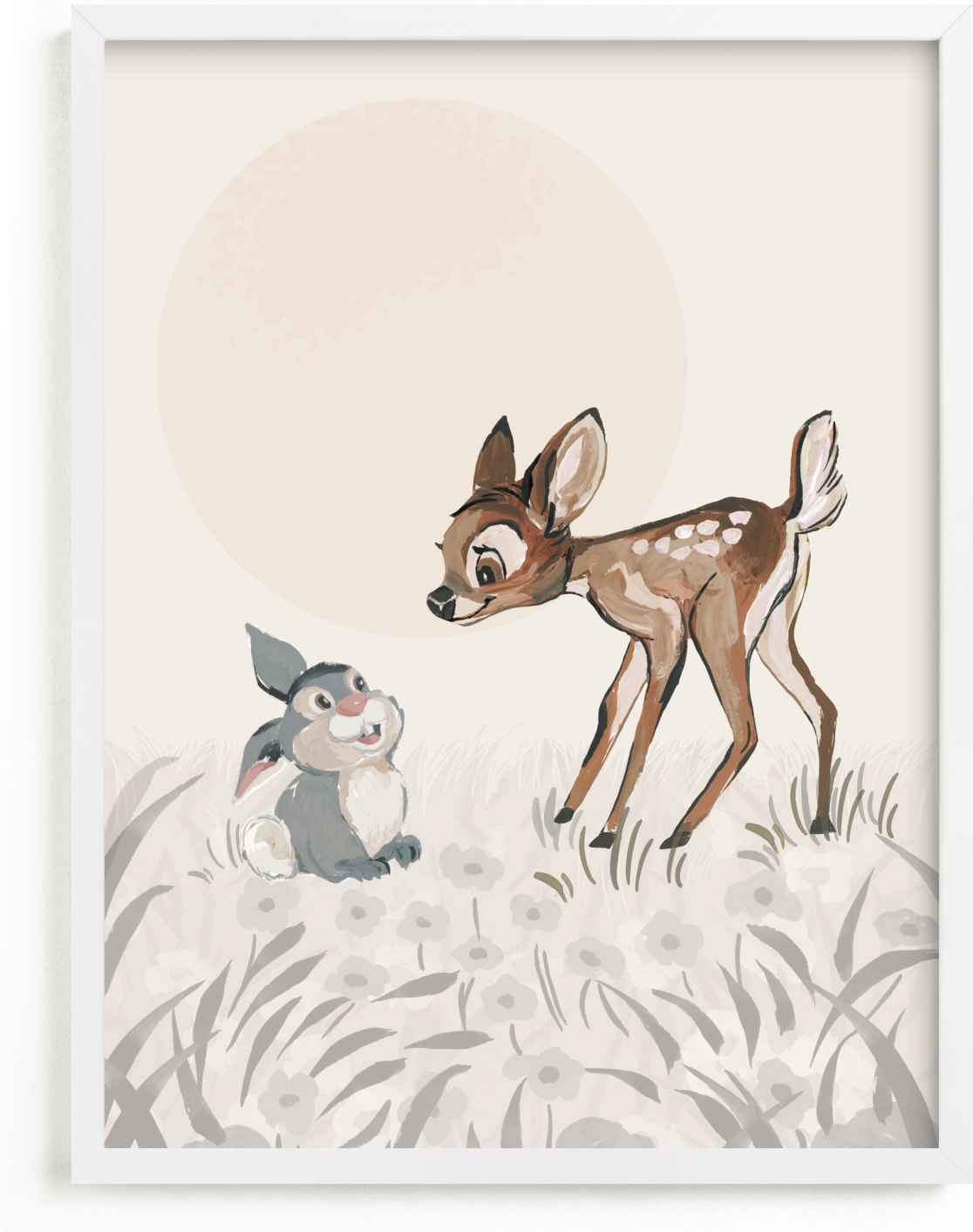 This is a brown disney art by Teju Reval called Disney's Bambi.
