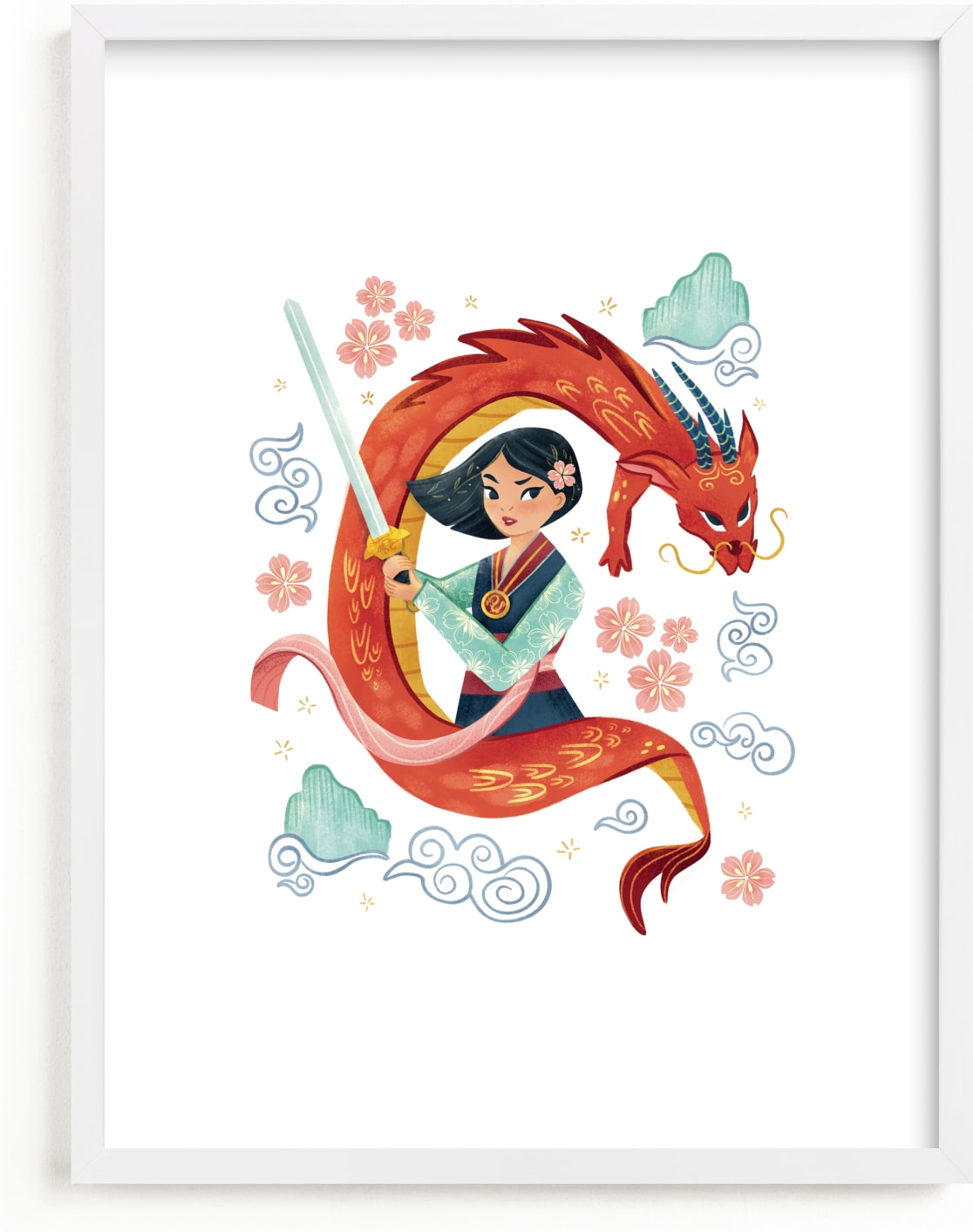 This is a colorful disney art by curiouszhi called Disney's Warrior Princess Mulan.