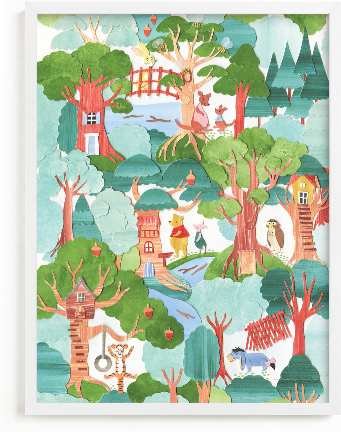 This is a green disney art by Sarah Knight called Disney Hundred Paper Woods.