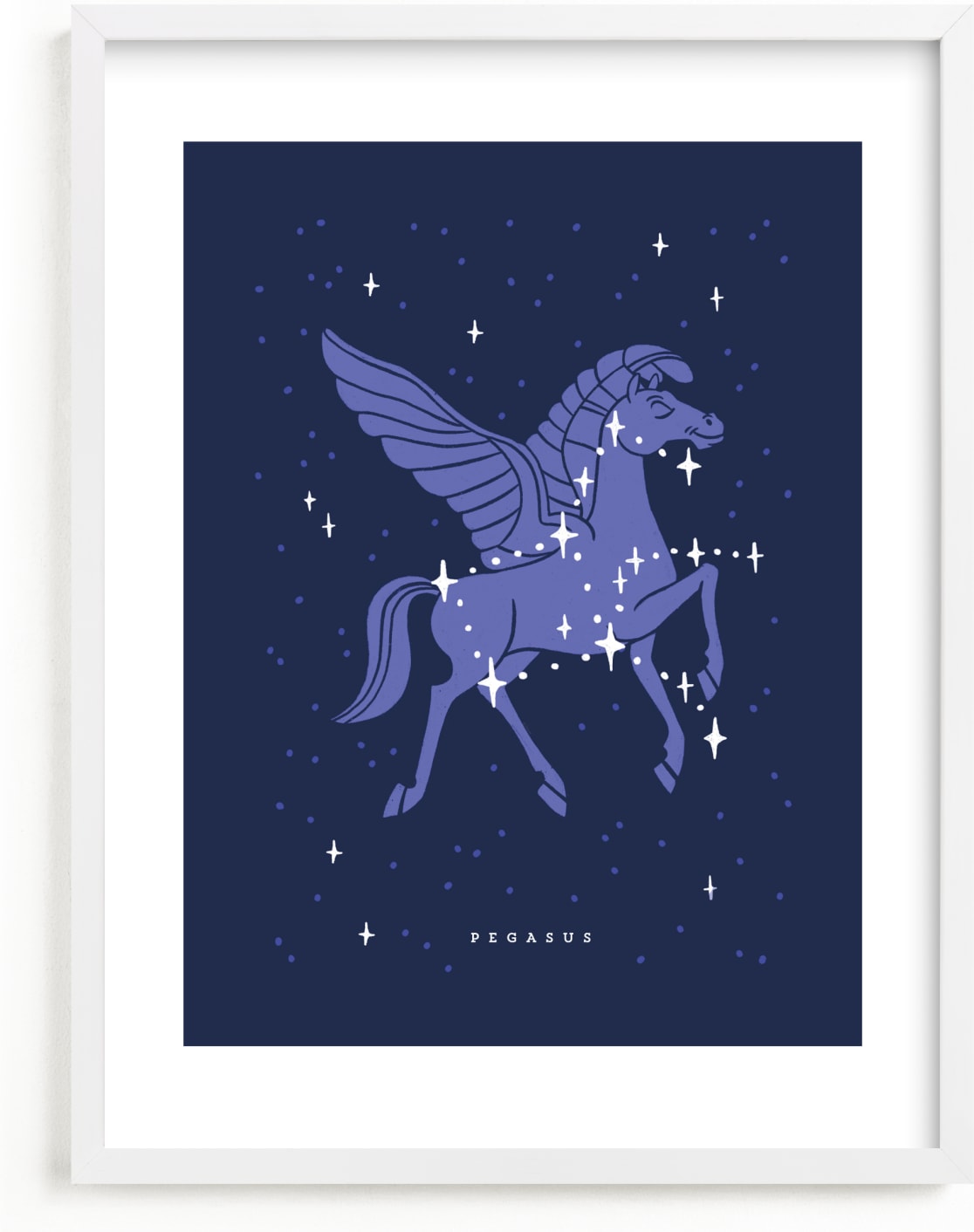 This is a purple disney art by Rebecca Smith called Disney's Pegasus Stars Are Born.