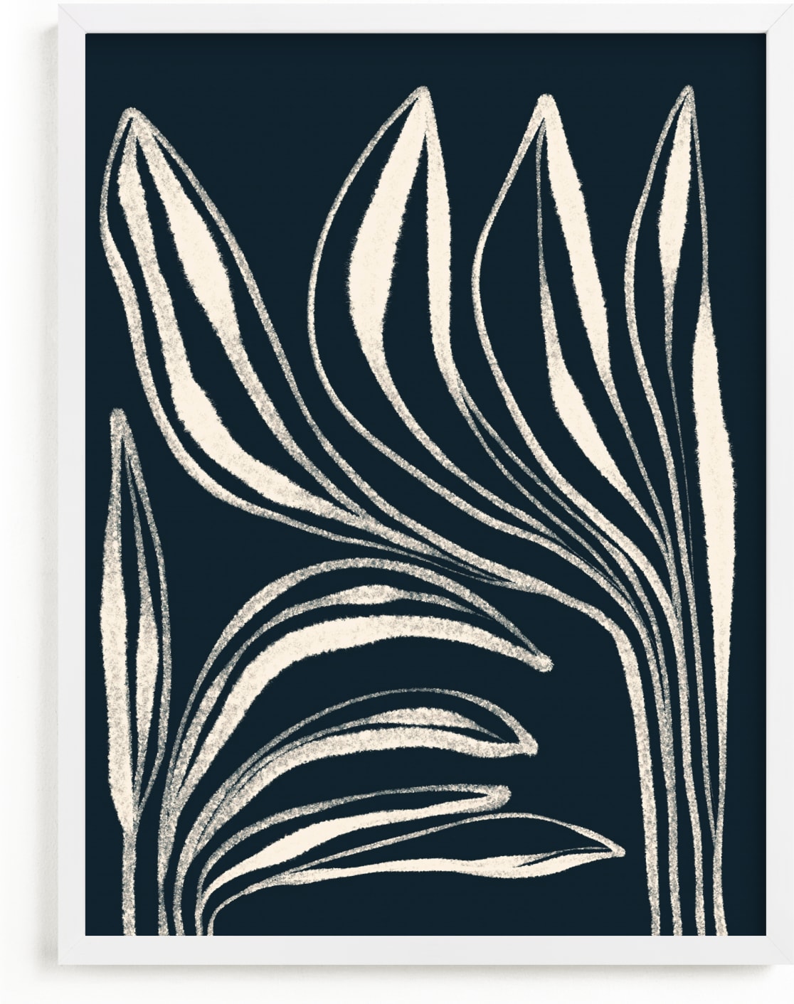 This is a blue art by ALICIA BOCK called Navy Botanical #1.