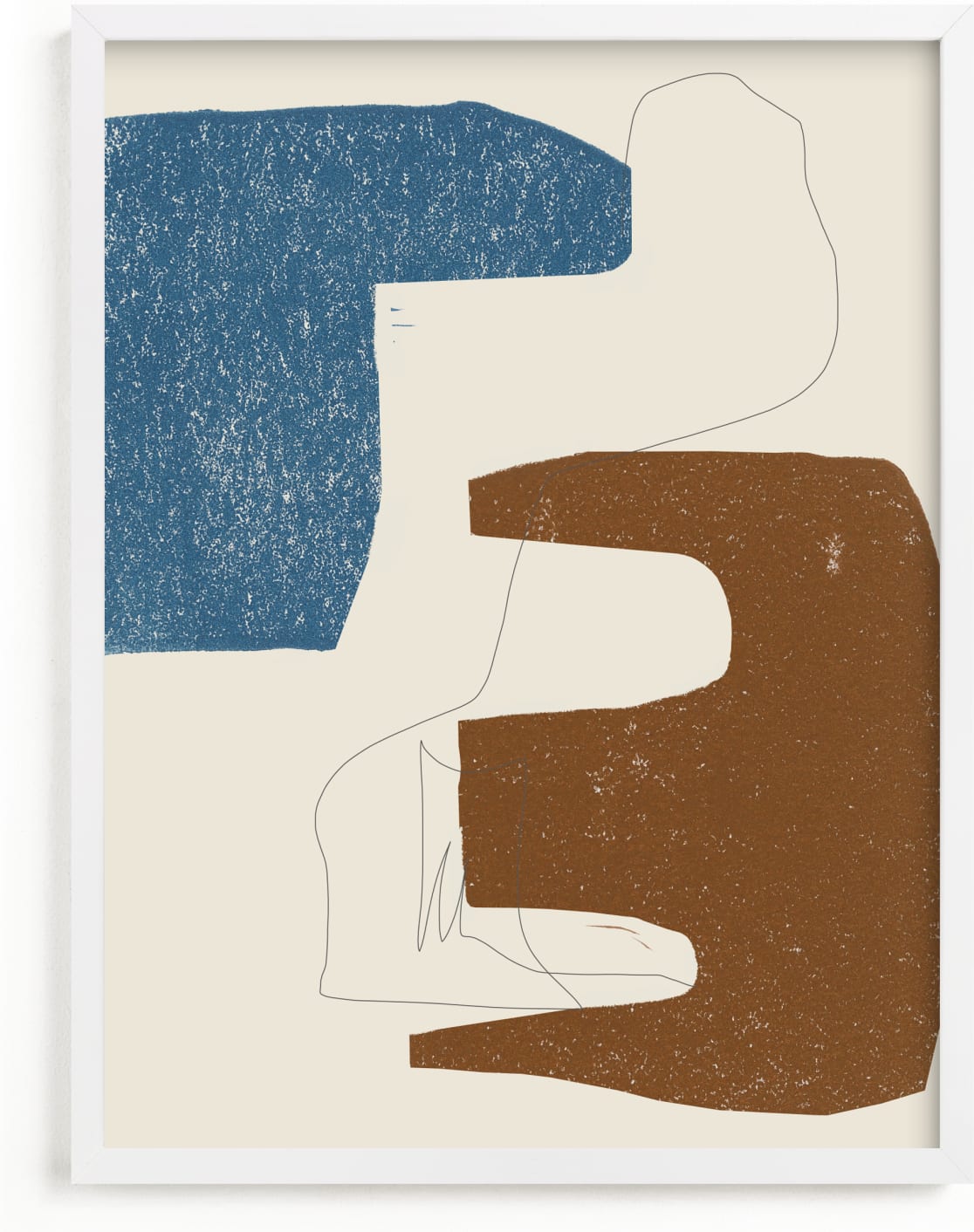 This is a blue, brown, beige art by Maja Cunningham called Color Me Pretty II.