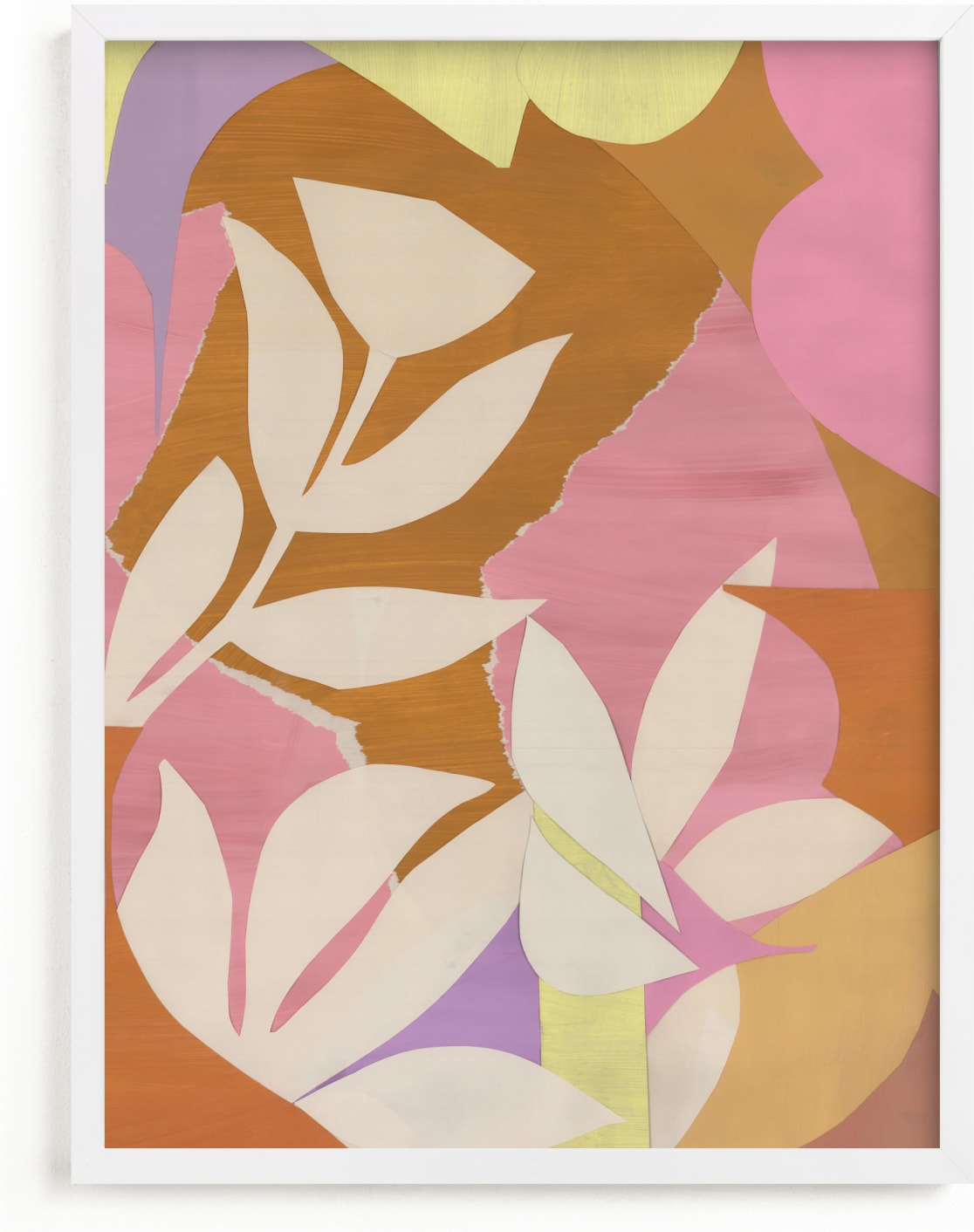 This is a yellow, pink, orange art by cyrille gulassa called Blossom's Breath.