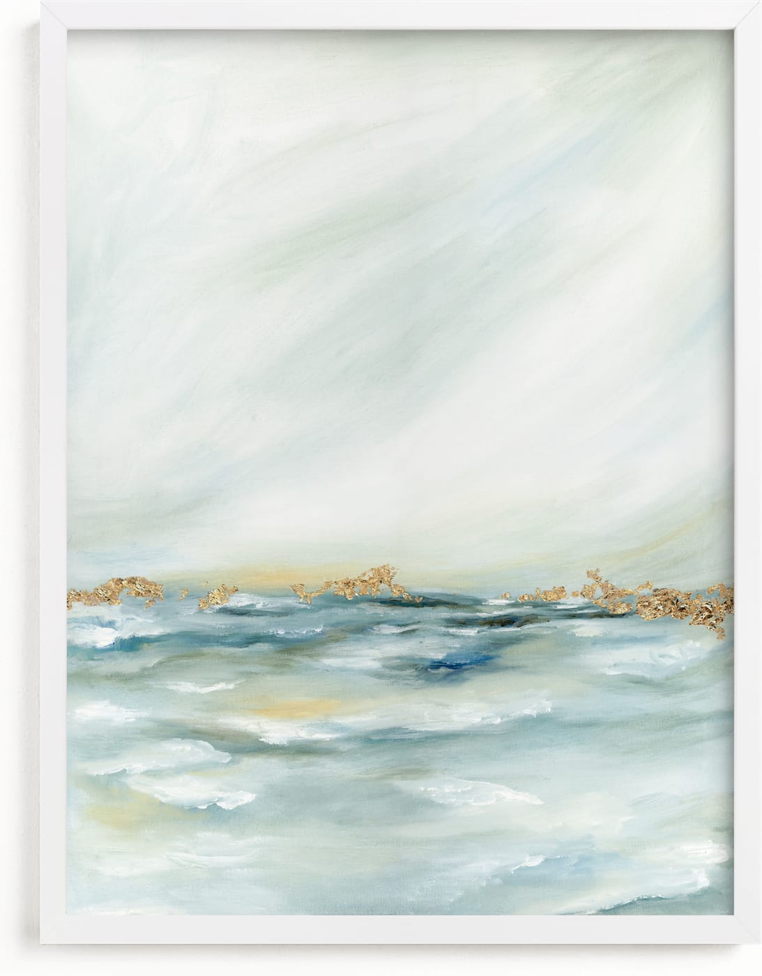 This is a blue art by Nicoletta Savod called Shimmering Coast II.