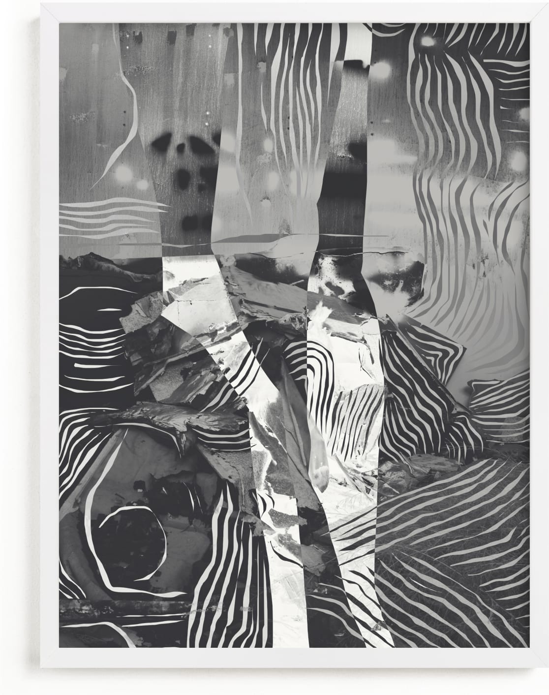 This is a black and white, grey art by Hannah E Palmer called terrain.