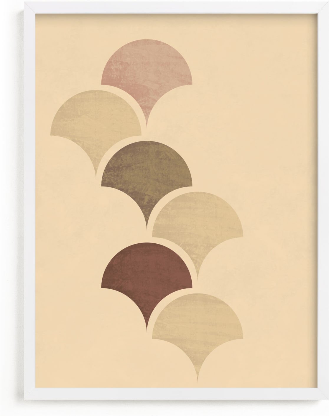 This is a brown art by Yohaku Oshima called Ginkgo Leaves.