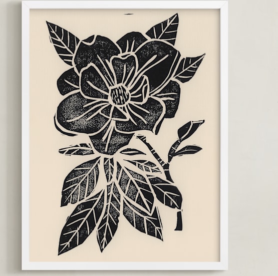 This is a black art by Sherley Ferreira called Magnolia.