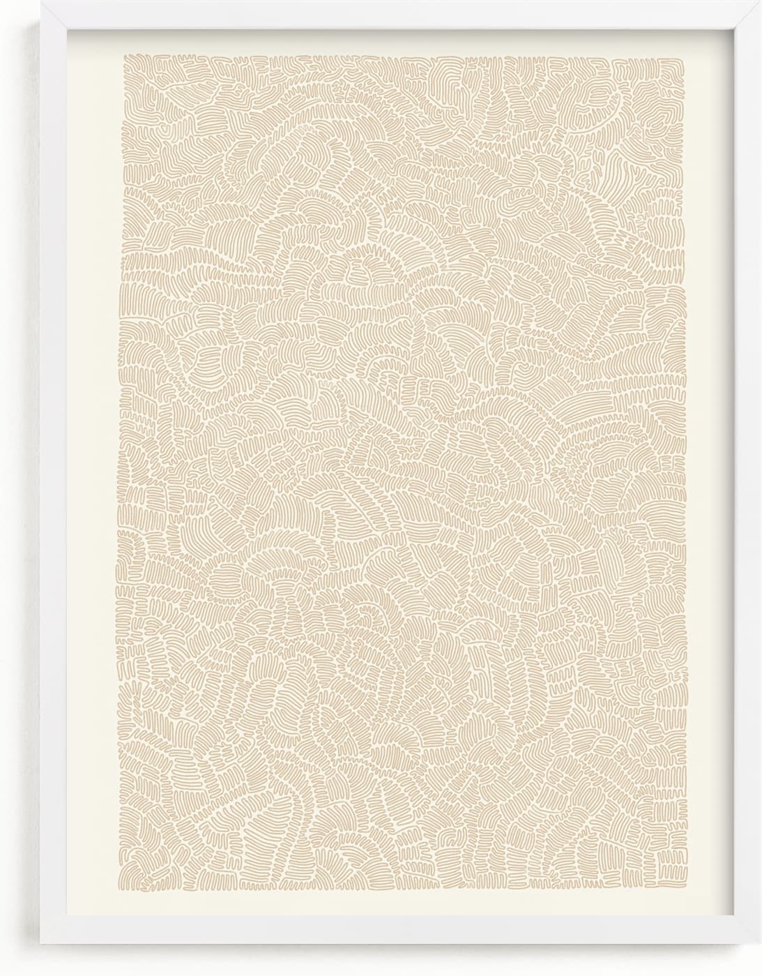 This is a brown, white, beige art by Emily Kariniemi called Broadleaf.