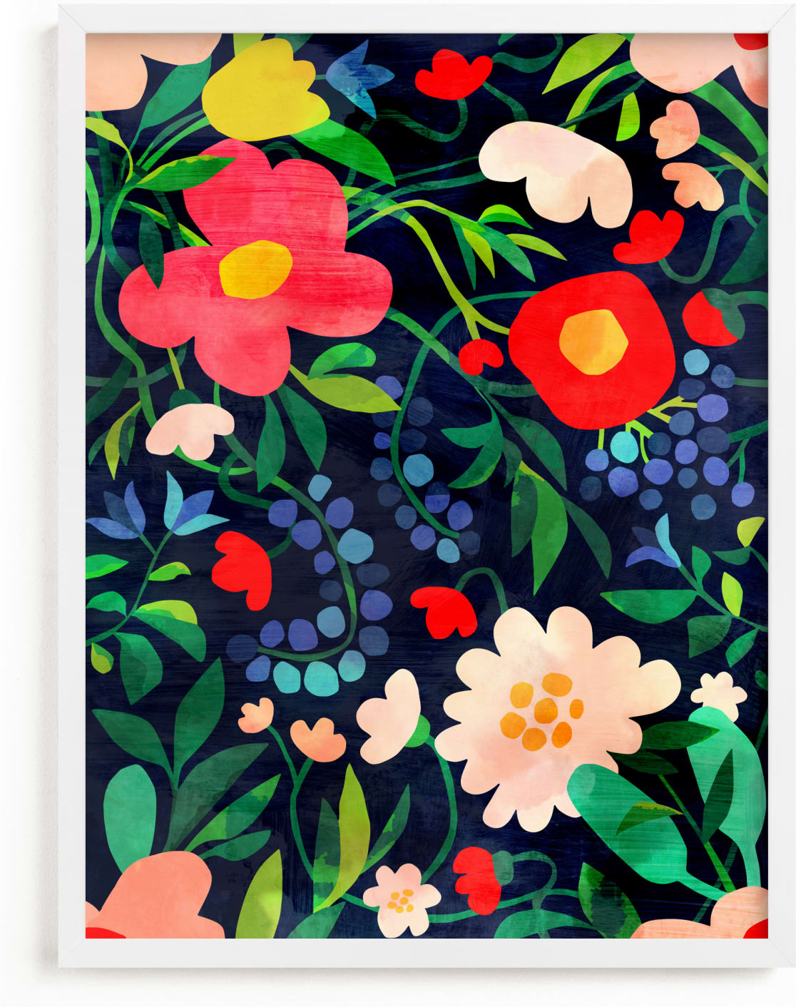 This is a colorful art by Mojca Dolinar called Summer Flowers.