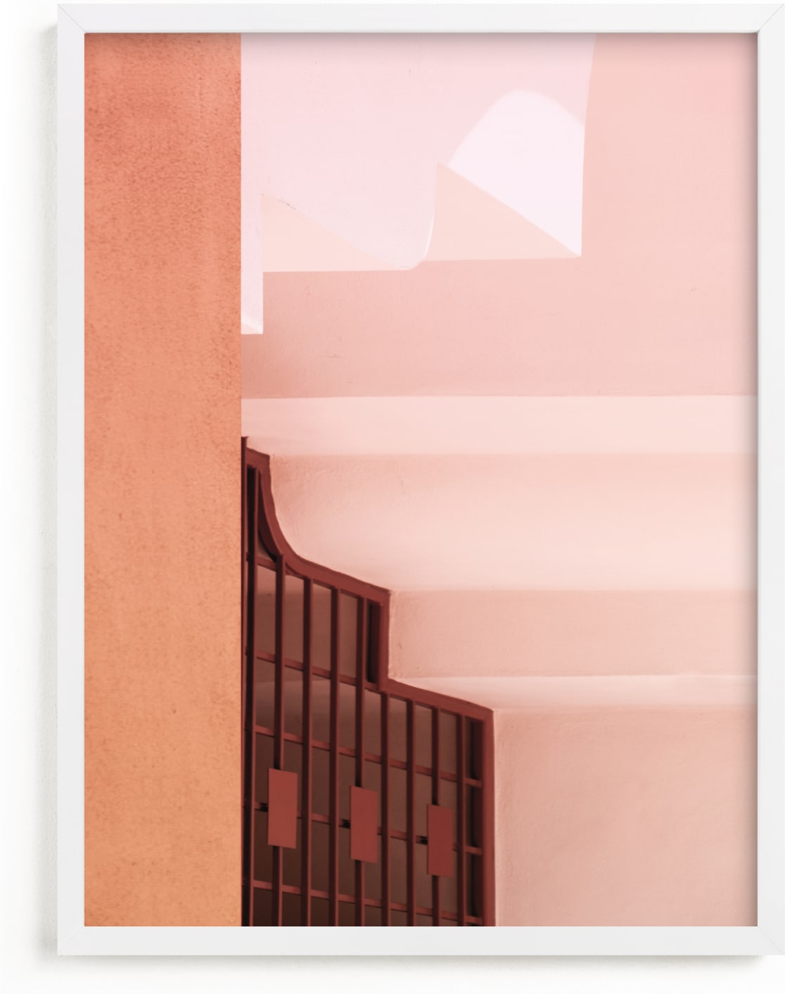 This is a pink art by Lisa Sundin called Moroccan Angles II.