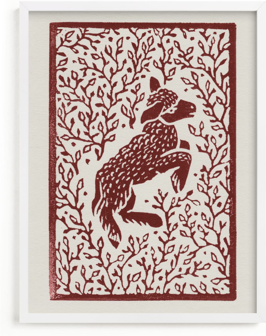 This is a ivory art by Ash Weaver called Lamb Linocut.
