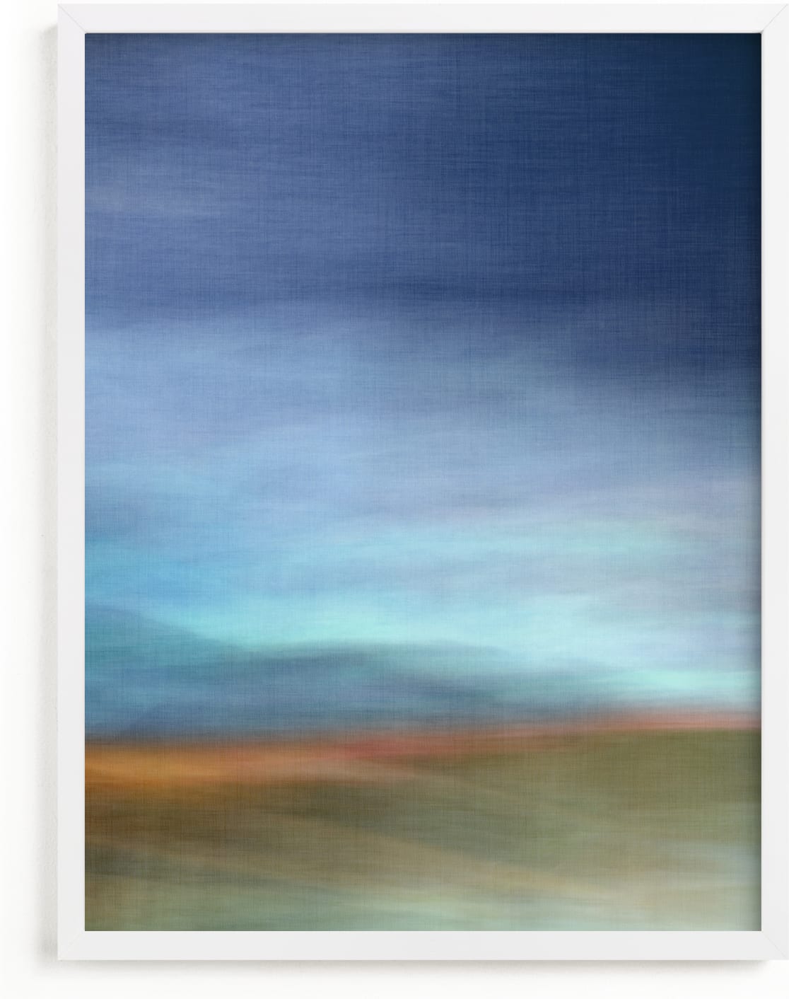 This is a blue art by Laura Bolter called Prairie.