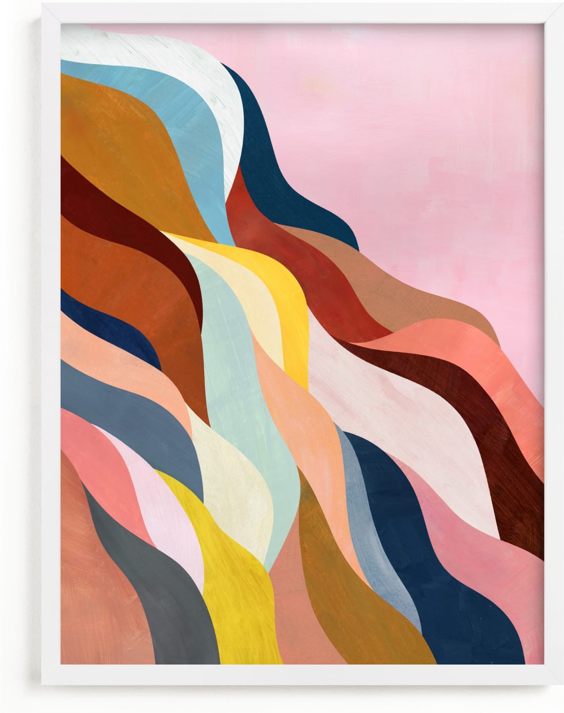 This is a brown, colorful, pink art by melanie mikecz called Natural Fluctuation I.