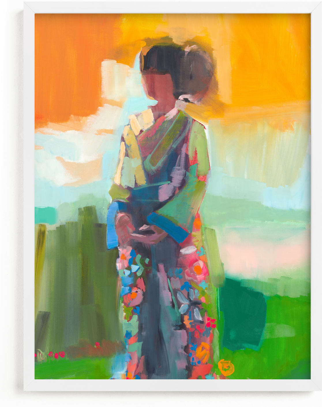 This is a colorful art by Jenny Westenhofer called kimono.
