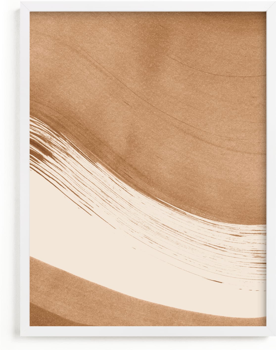 This is a brown art by Melissa Selmin called Boundary No. 1.