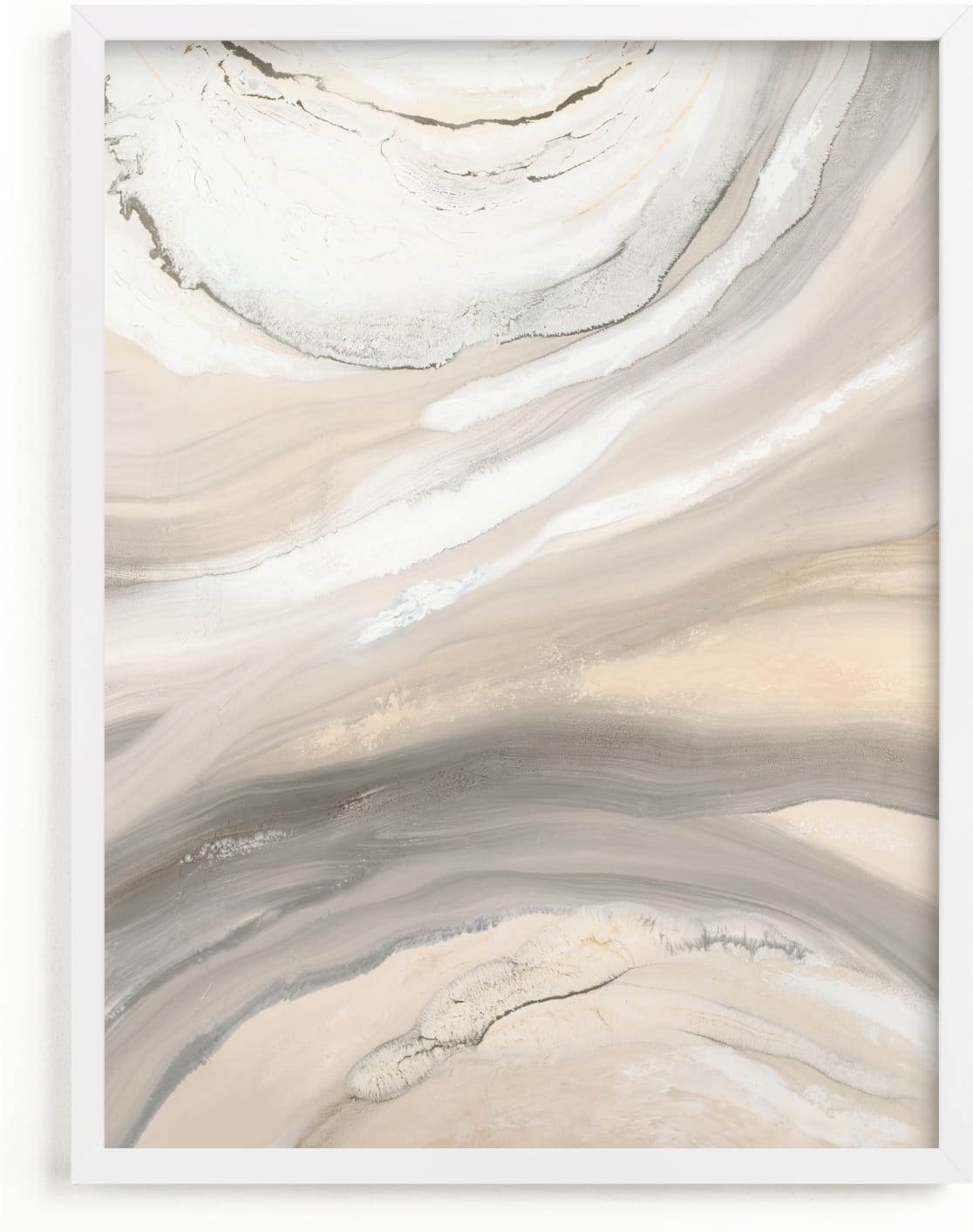 This is a white art by Teodora Guererra called Warm Sunlit Sand.