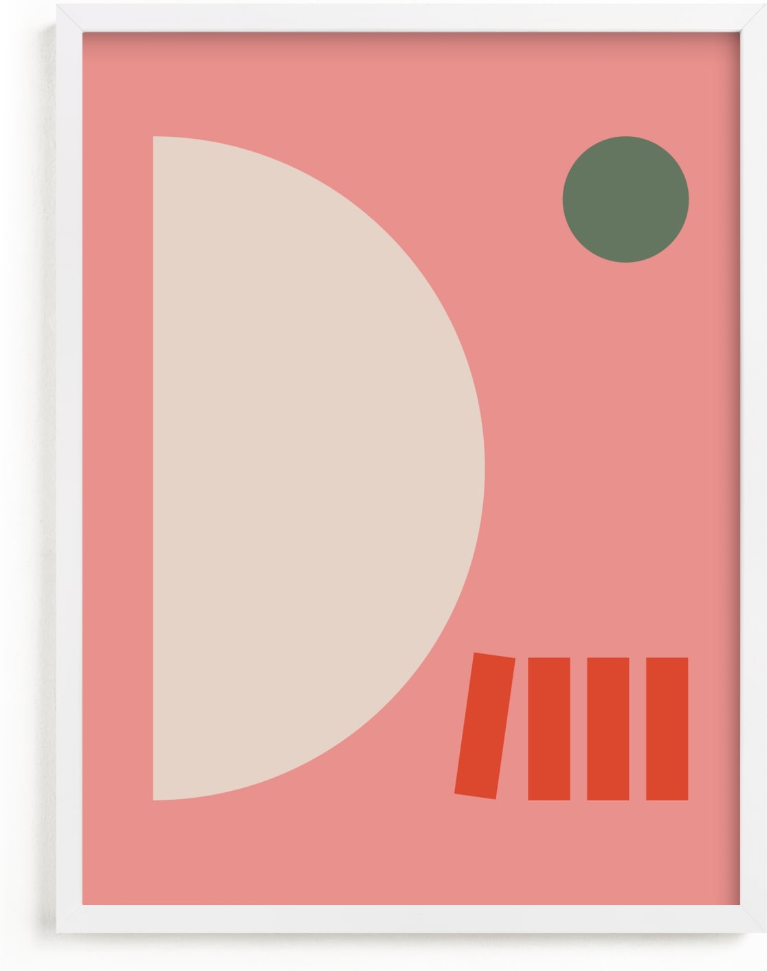 This is a pink, green, red art by Alex Roda called Giulietta.