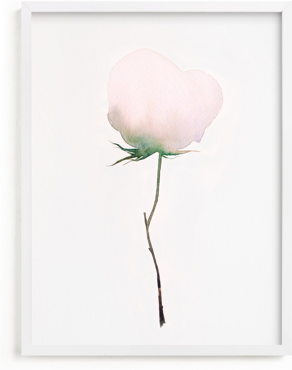 This is a white, pink, beige art by jinseikou called Budding Peony.