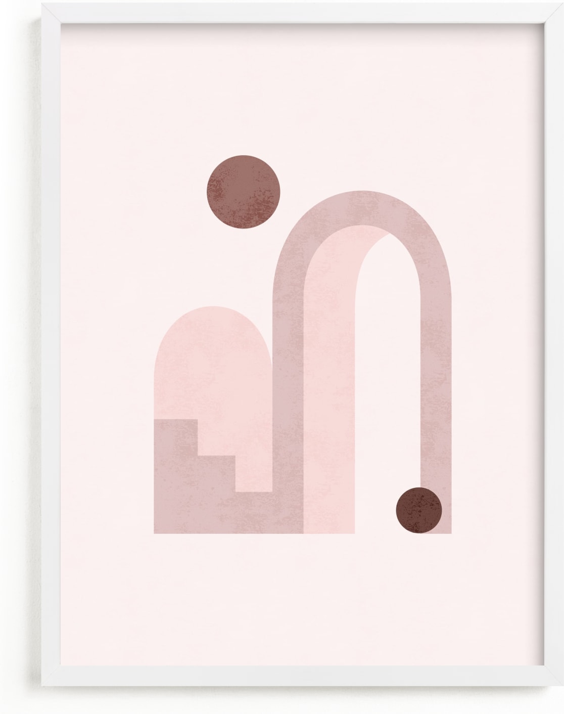This is a pink art by Iveta Angelova called Rustic Geometry 3.