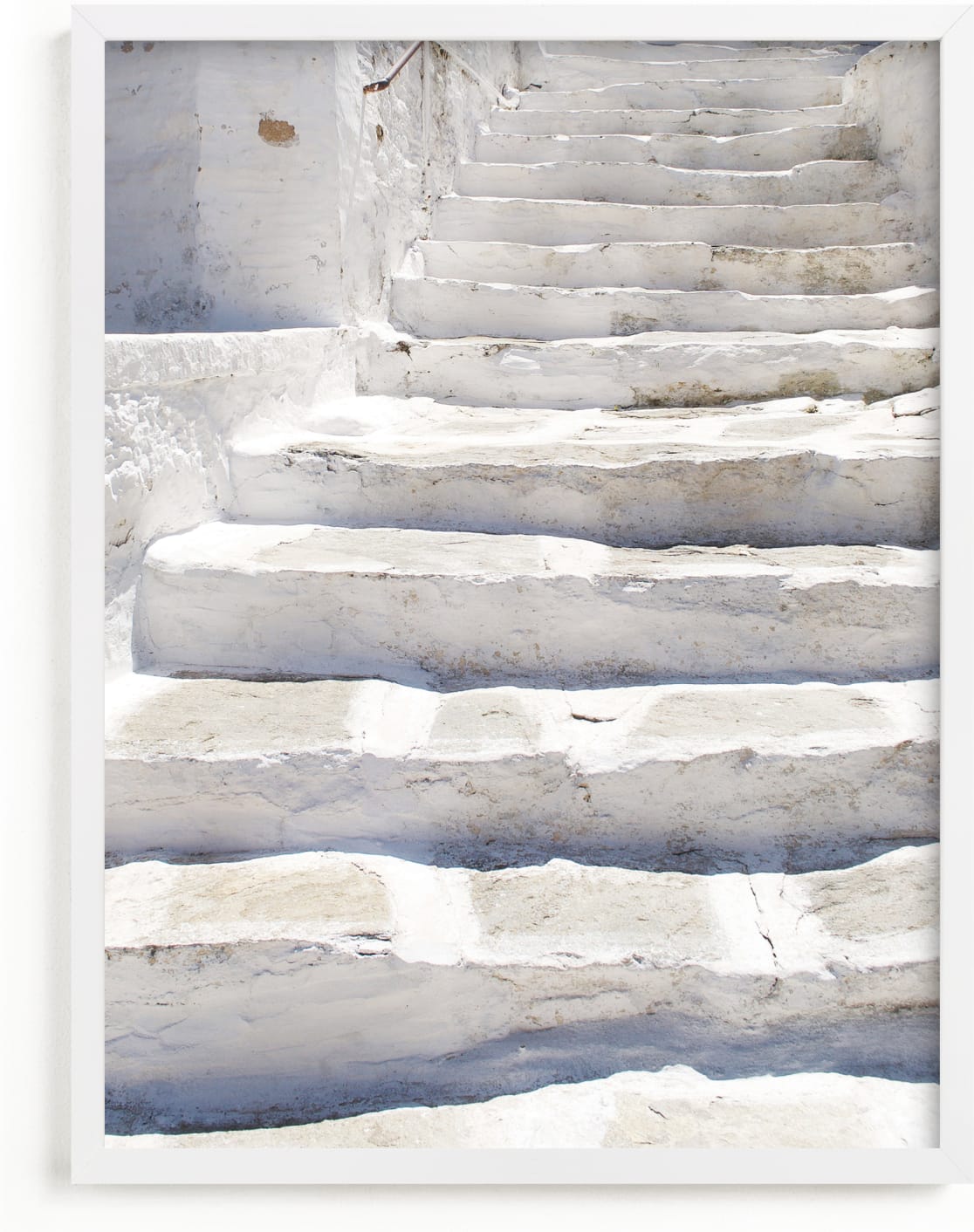 This is a white art by Marimba Morris called White stairs.