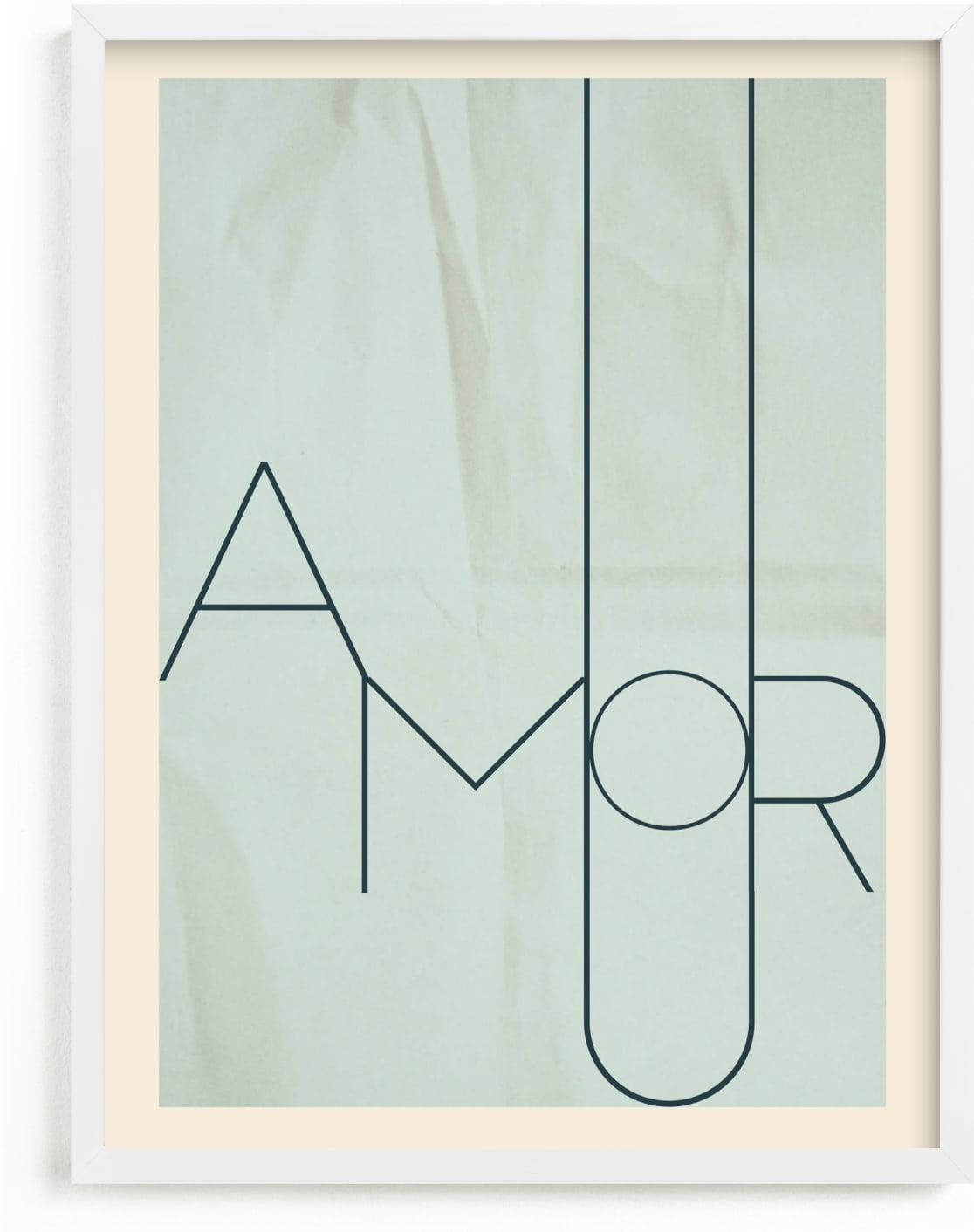 This is a blue art by Morgan Kendall called Amour.