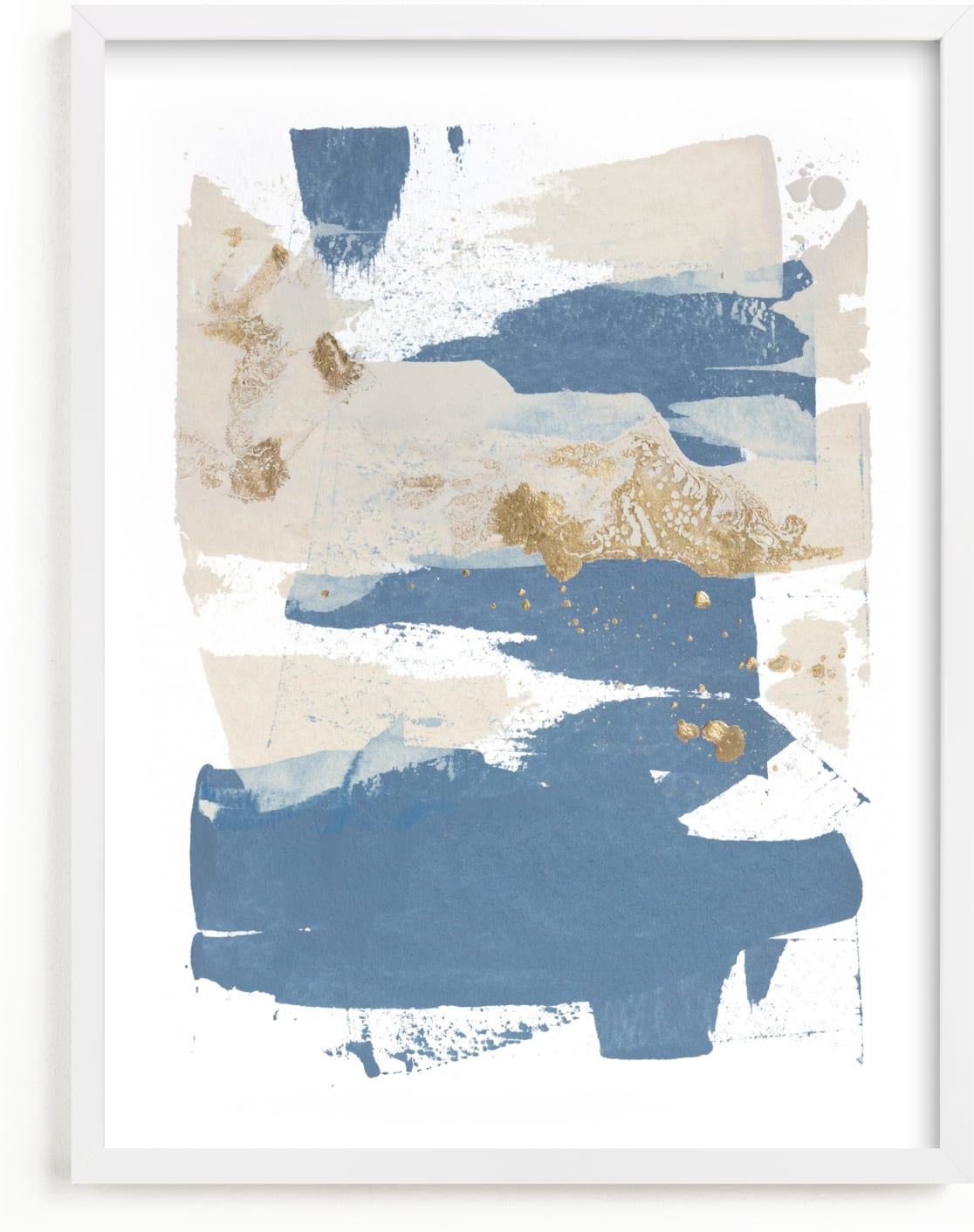 This is a blue art by Julia Contacessi called On the Rocks No. 1.