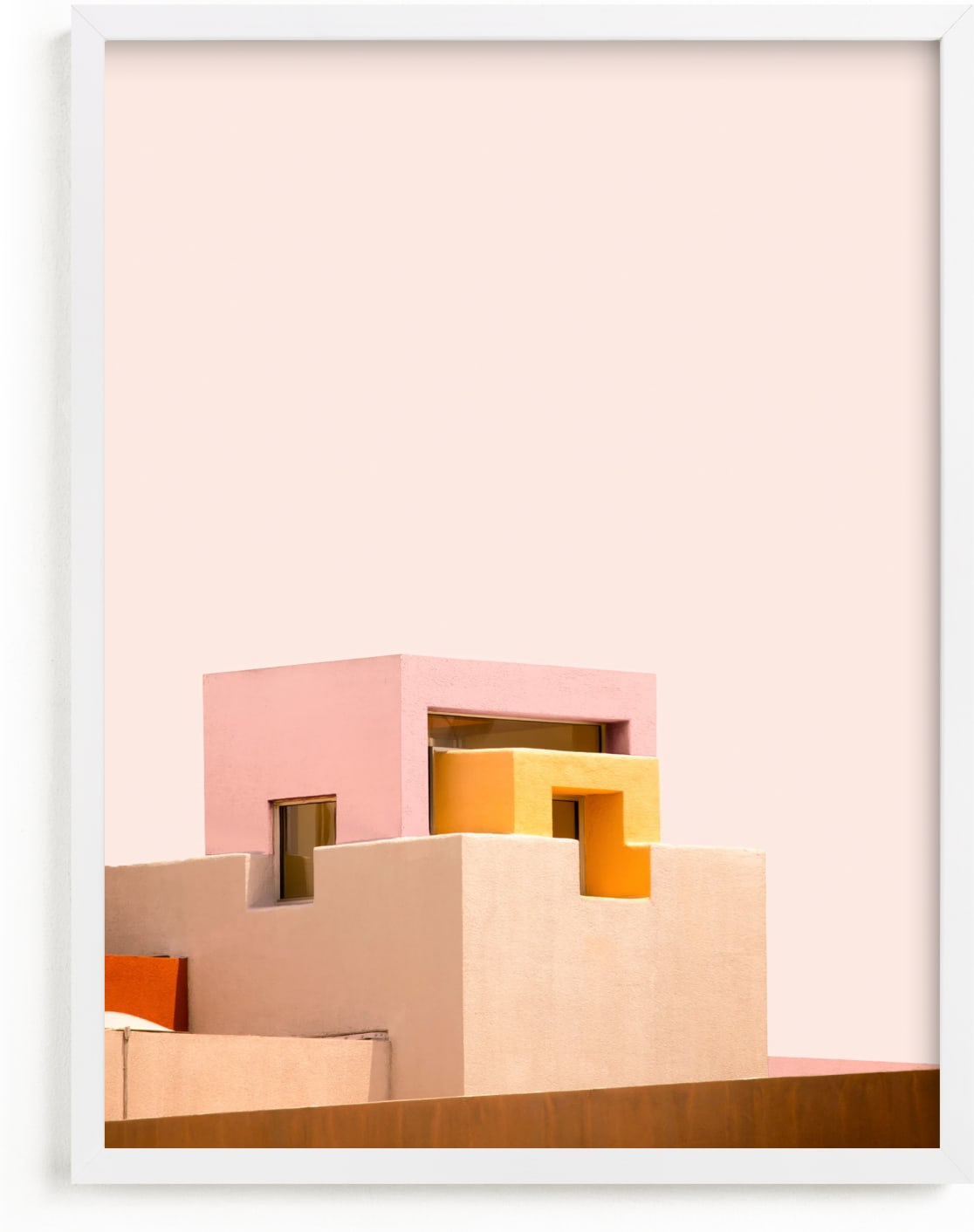 This is a pink art by Lisa Sundin called Urban Desert Series 3.