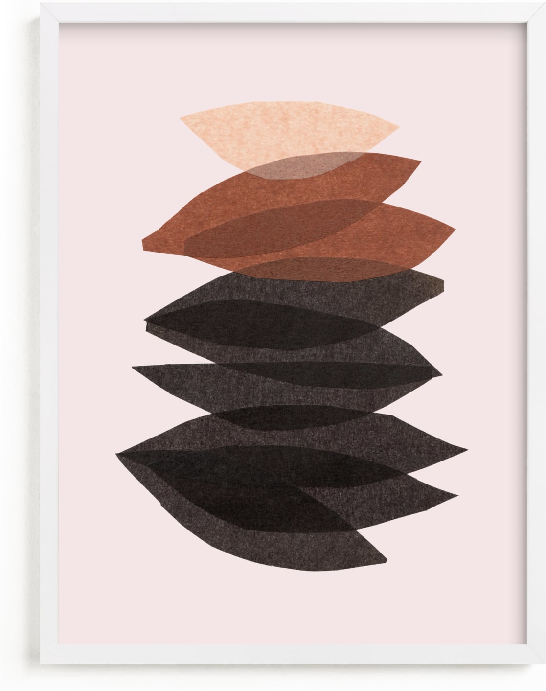 This is a brown art by Carrie Moradi called organic stack.