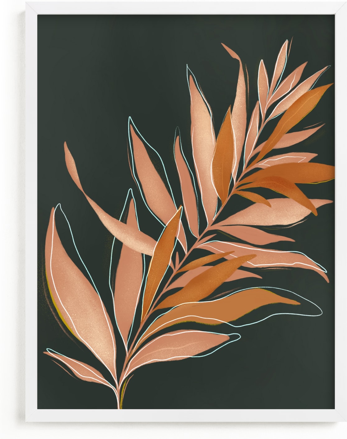 This is a brown art by Julie Murray called Falling Fern.
