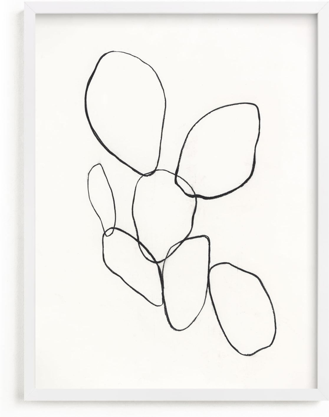 This is a ivory art by Amanda Phelps called Cactus Line Drawing.