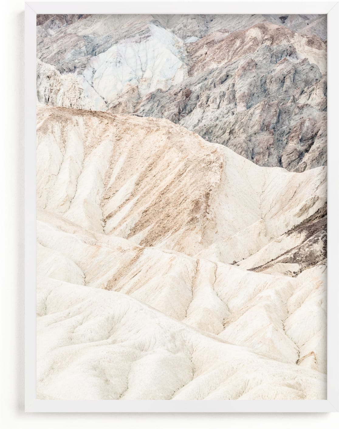 This is a white art by Kamala Nahas called White Canyon.