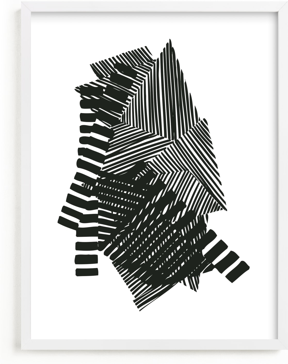 This is a black and white art by Jaime Derringer called Layers.