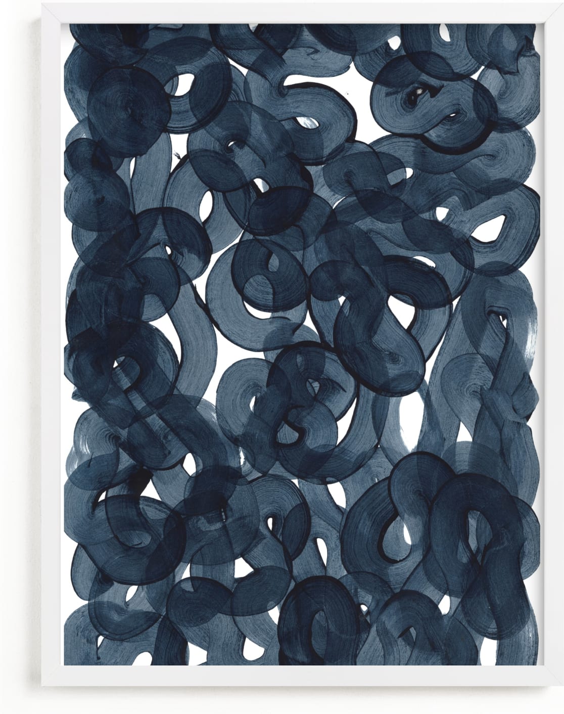 This is a blue art by Erin McCluskey Wheeler called Indigo Ink.