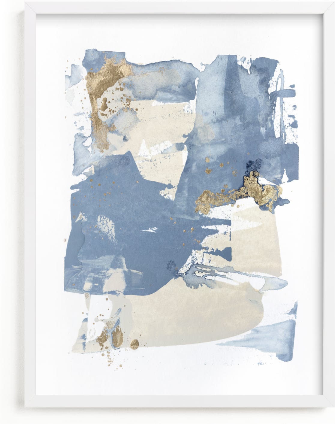 This is a blue art by Julia Contacessi called On the Rocks No. 2.