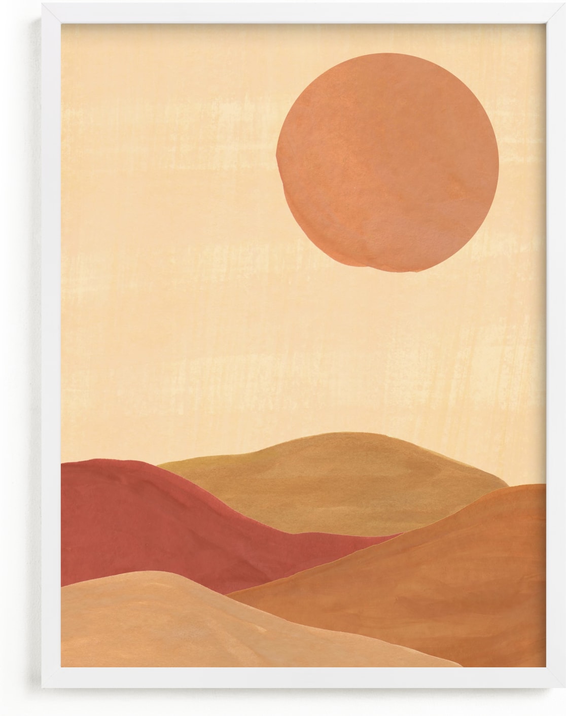 This is a brown art by Annie Shapiro called Sand mountains.