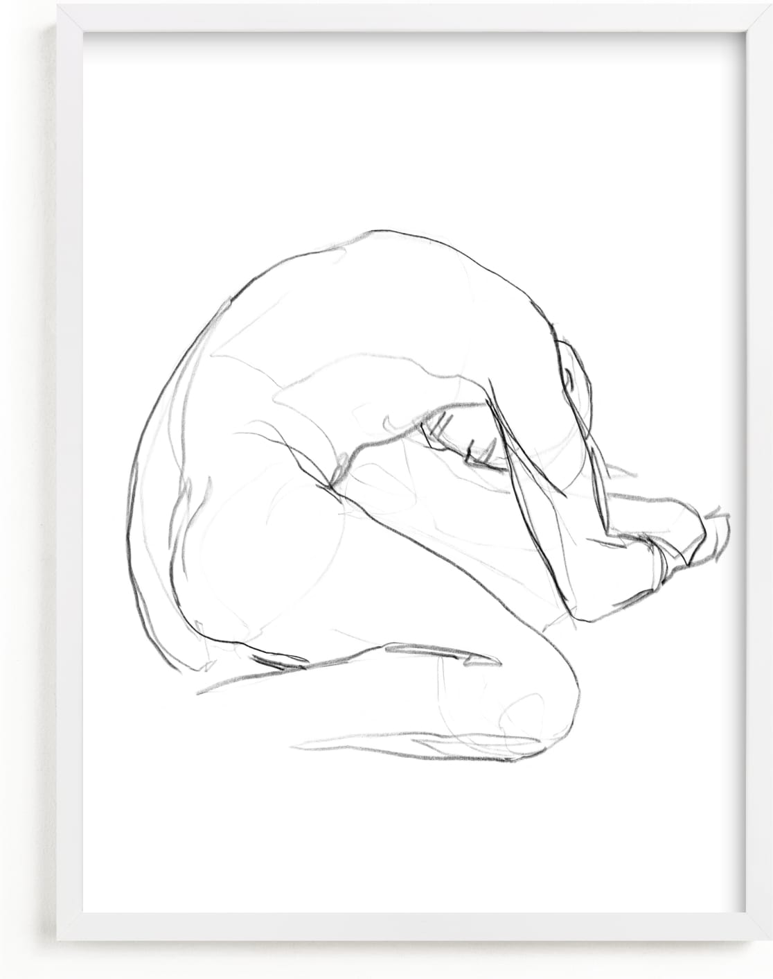 This is a black and white art by Lorent and Leif called Seated Figure.
