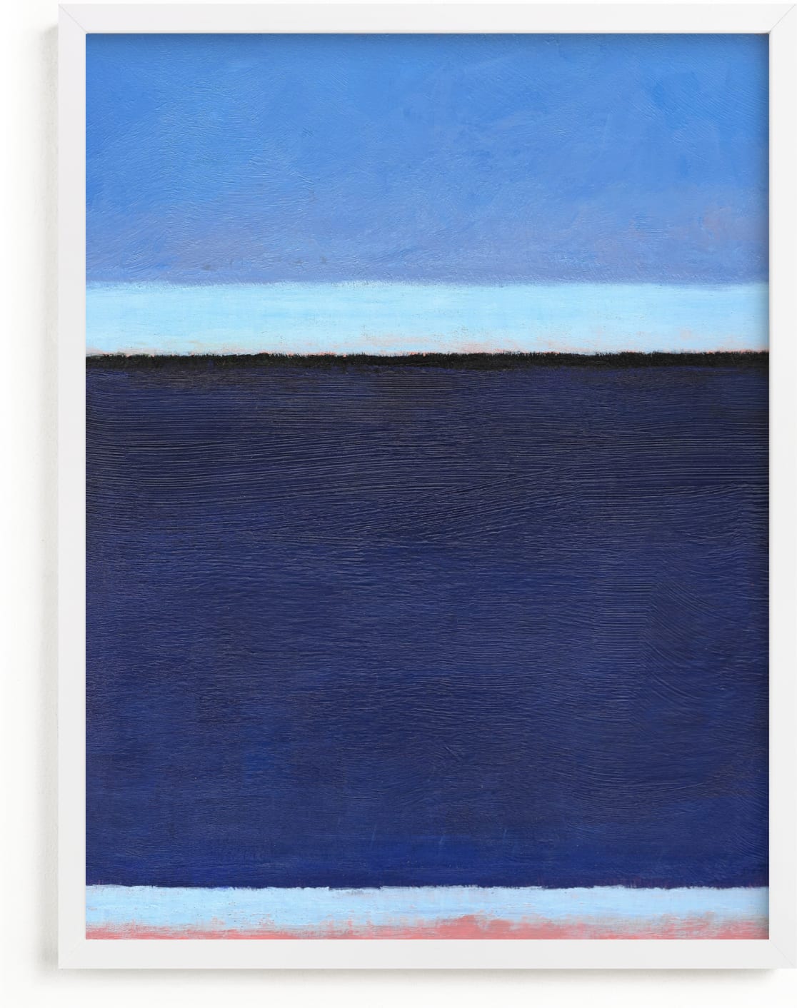 This is a blue art by Carol C. Young called Deep Blue Bay.