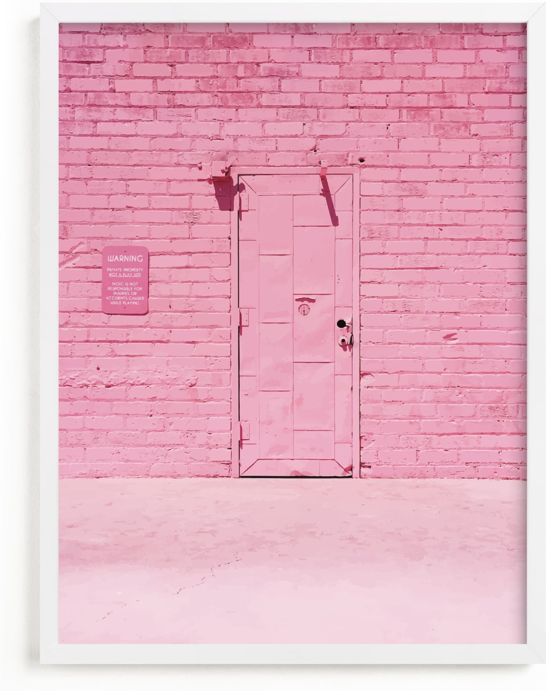 This is a pink art by Jenna Gibson called The Pink Door.