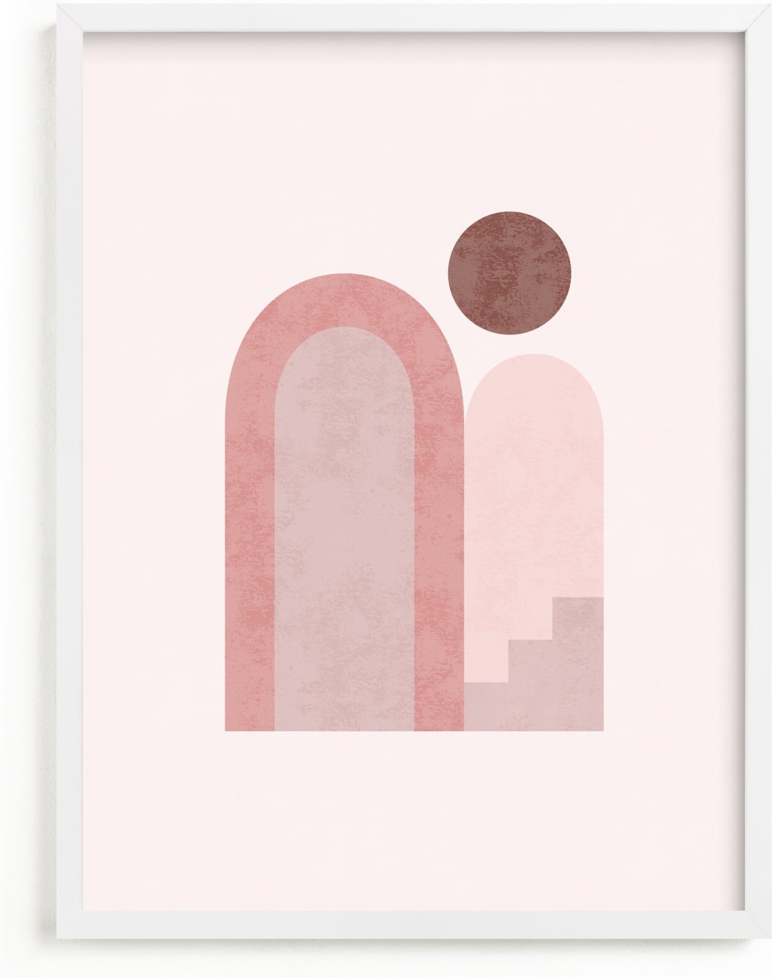 This is a pink art by Iveta Angelova called Rustic Geometry 2.