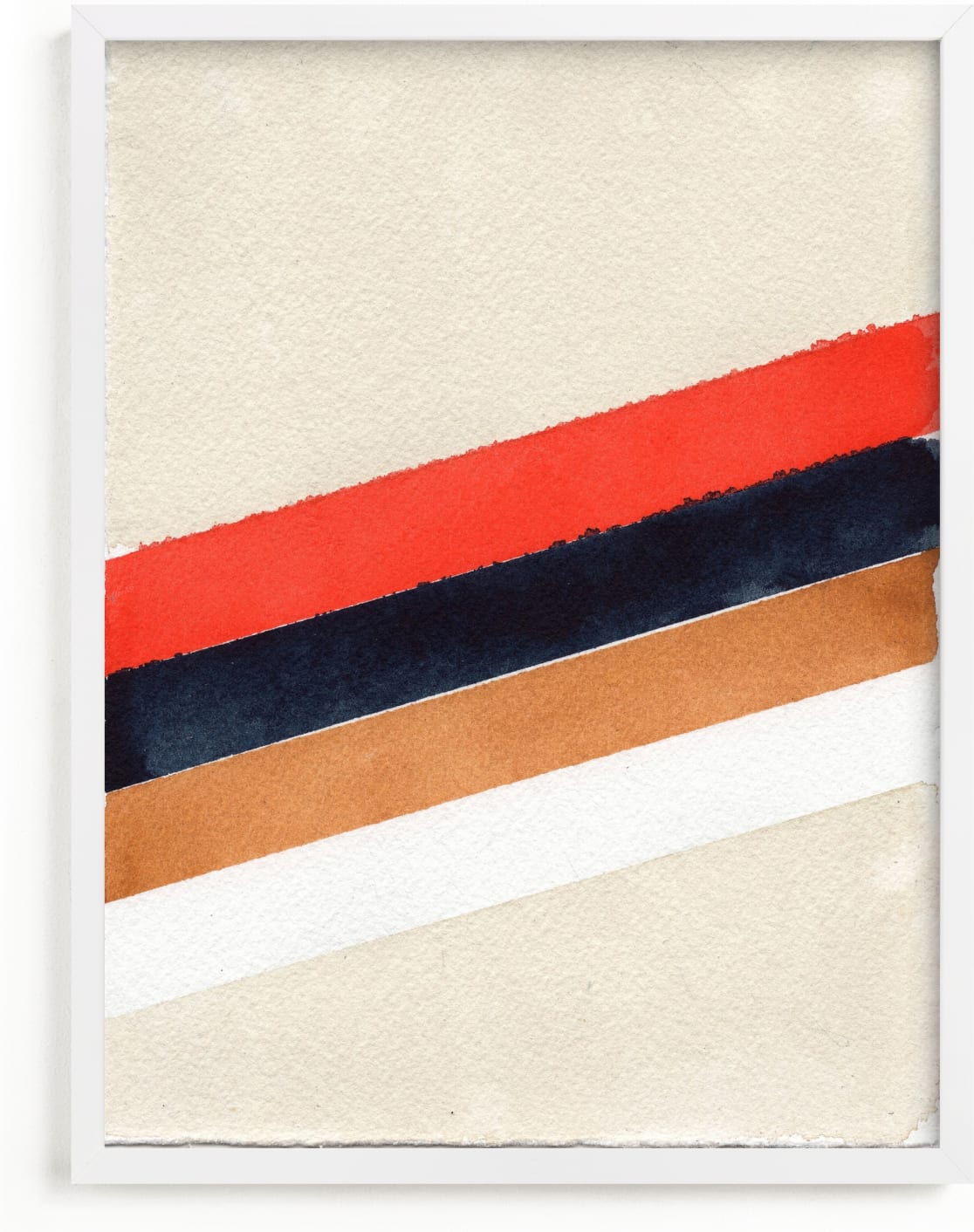 This is a white art by Celeste Duffy called Retro Stripes.