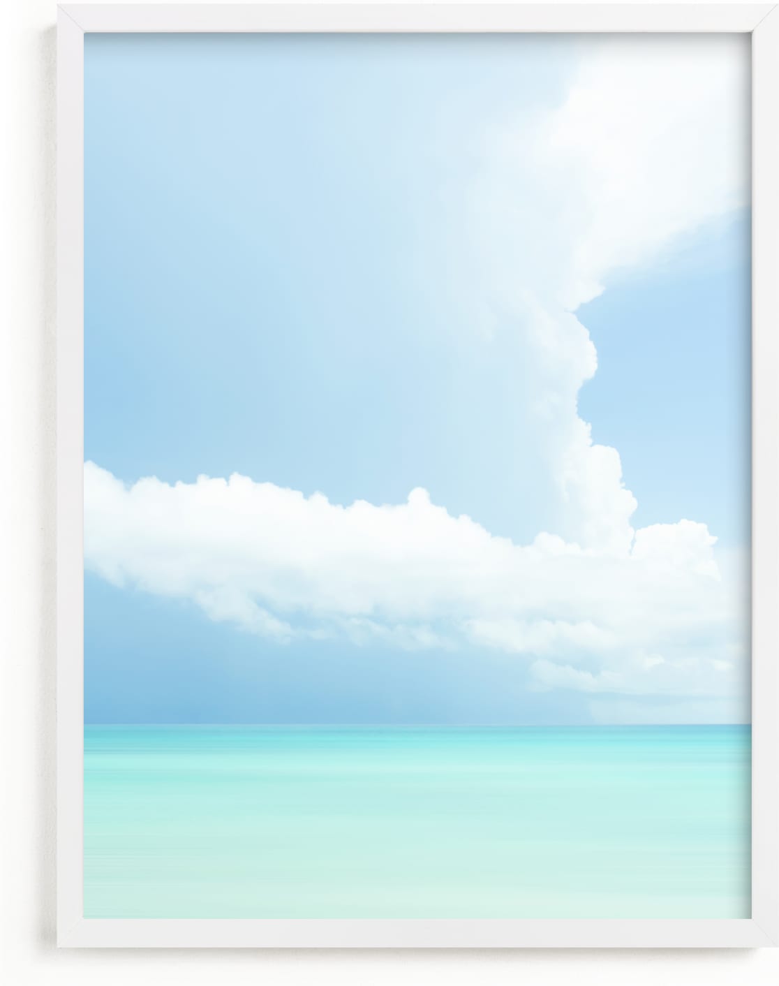 This is a blue art by Lisa Sundin called Summer Clouds Series 2.