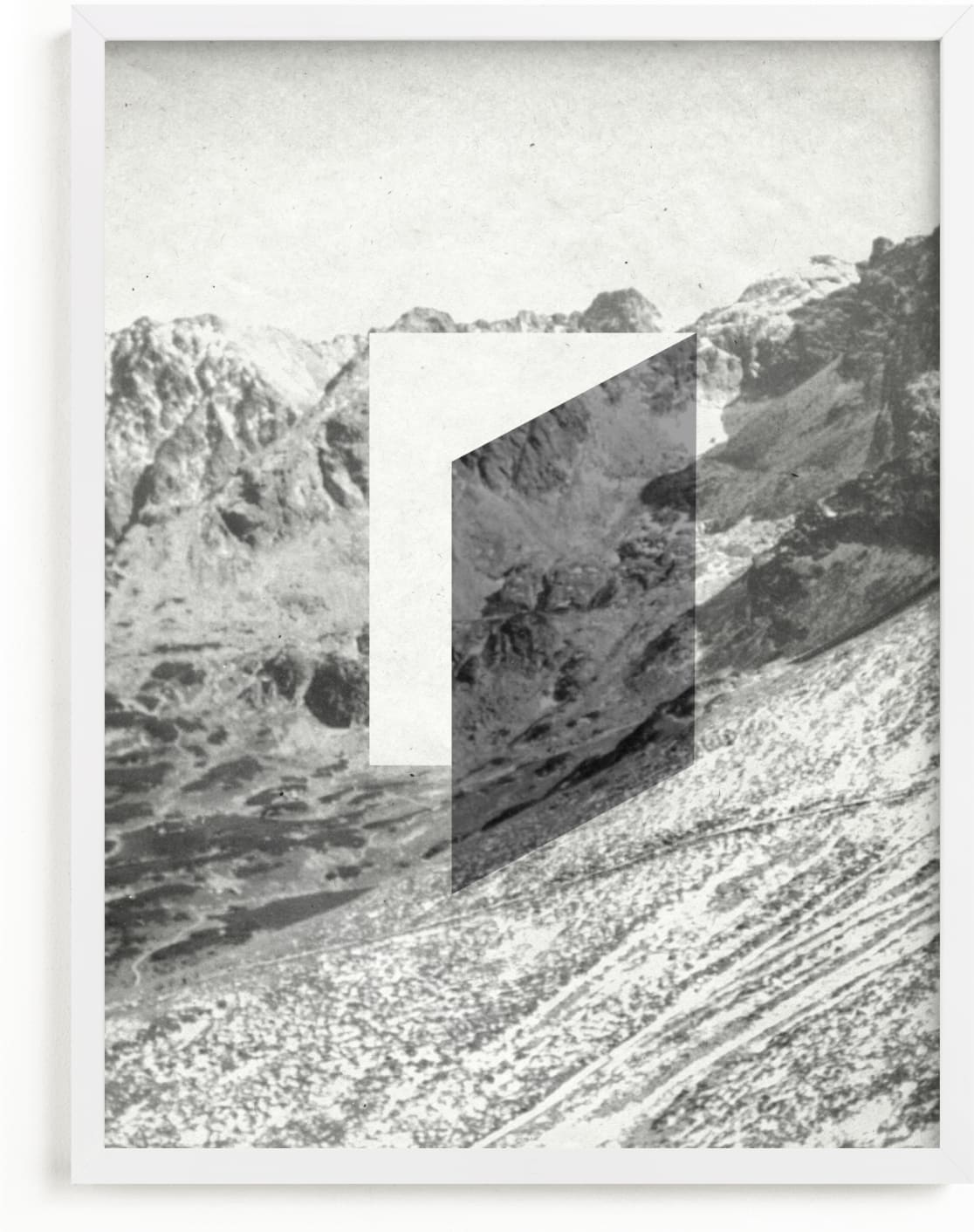 This is a white art by Sumak Studio called Mountain View.
